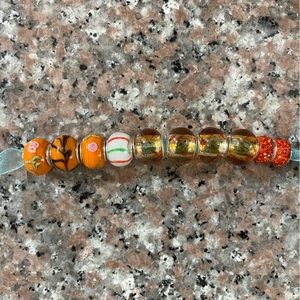 10 Crystal Spacer Beads for charm bracelet